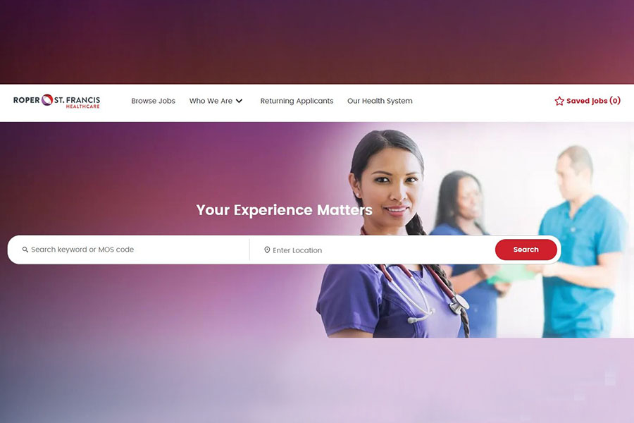 Enhanced careers website helps Roper St. Francis Healthcare recruit, retain talent for our expanding facilities